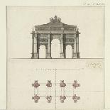 Manuscrit et description graphique de l'Arc de triomphe de l'Etoile-Jules-Denis Thierry-Framed Giclee Print