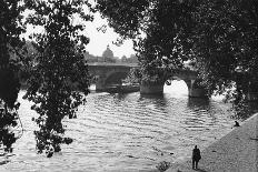 Men Fishing along the Seine-Jules Dortes-Framed Giclee Print