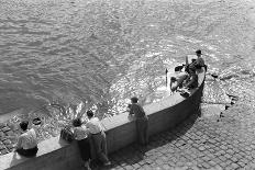 Men Fishing along the Seine-Jules Dortes-Framed Giclee Print