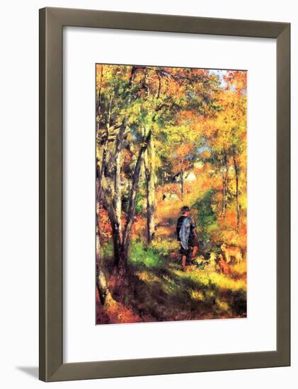 Jules Le Coeur and His Dogs-Pierre-Auguste Renoir-Framed Art Print