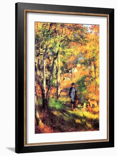 Jules Le Coeur and His Dogs-Pierre-Auguste Renoir-Framed Art Print