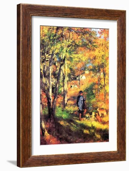 Jules Le Coeur and His Dogs-Pierre-Auguste Renoir-Framed Art Print