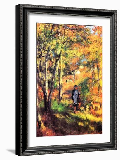 Jules Le Coeur and His Dogs-Pierre-Auguste Renoir-Framed Art Print