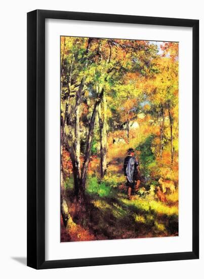 Jules Le Coeur and His Dogs-Pierre-Auguste Renoir-Framed Art Print