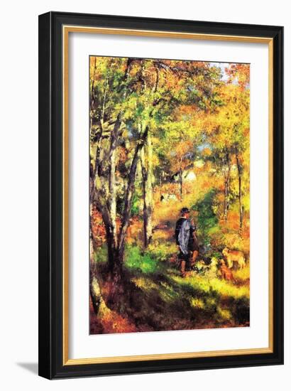 Jules Le Coeur and His Dogs-Pierre-Auguste Renoir-Framed Art Print