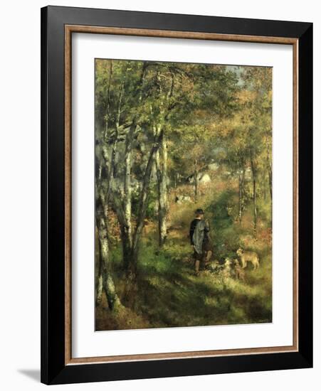 Jules Le Coeur in the Forest of Fontainebleau, 1866-Pierre-Auguste Renoir-Framed Giclee Print