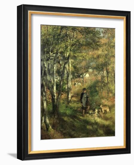 Jules Le Coeur in the Forest of Fontainebleau, 1866-Pierre-Auguste Renoir-Framed Giclee Print