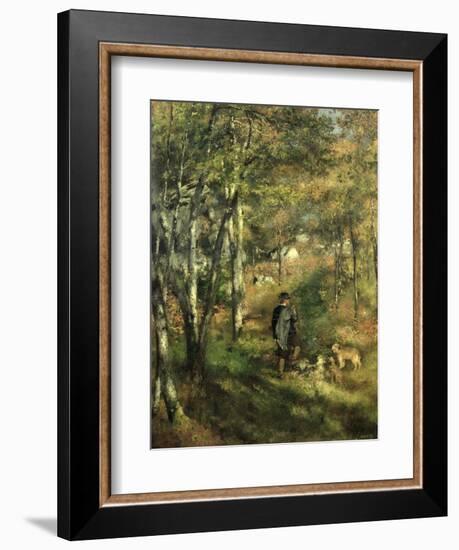 Jules Le Coeur in the Forest of Fontainebleau, 1866-Pierre-Auguste Renoir-Framed Giclee Print