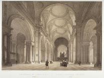 Nave of St Paul's Cathedral, Looking East Towards the Choir, City of London, 1850-Jules Louis Arnout-Premier Image Canvas