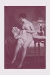 Young Woman Preparing Her Bath-Jules Scalbert-Framed Giclee Print