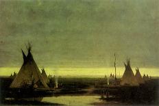 Indian Camp at Dawn, 1873-Jules Tavernier-Framed Premier Image Canvas