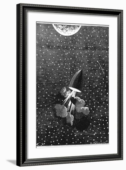 Jules Verne (1828-190), Autour De La Lune, 1865-null-Framed Giclee Print