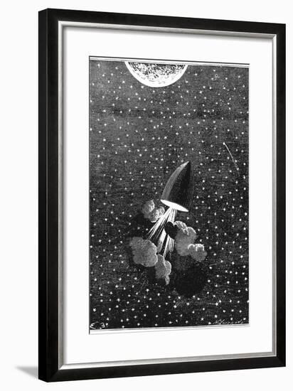 Jules Verne (1828-190), Autour De La Lune, 1865-null-Framed Giclee Print