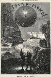 Rocket Capsule Illustration from the 1872 Edition of from the Earth to the Moon-Jules Verne-Framed Giclee Print