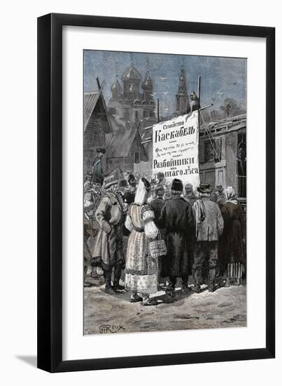 Jules Verne, "César Cascabel", Illustration-Jules Verne-Framed Giclee Print