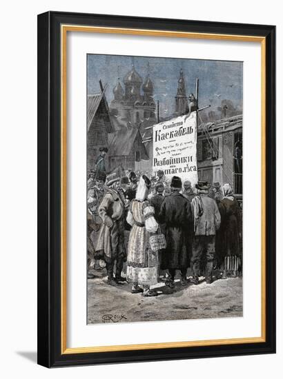 Jules Verne, "César Cascabel", Illustration-Jules Verne-Framed Giclee Print