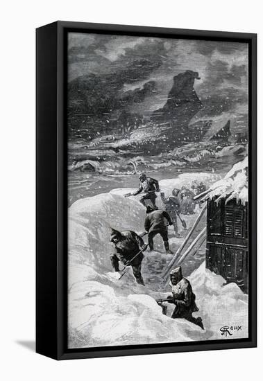 Jules Verne, "César Cascabel", Illustration-Jules Verne-Framed Premier Image Canvas