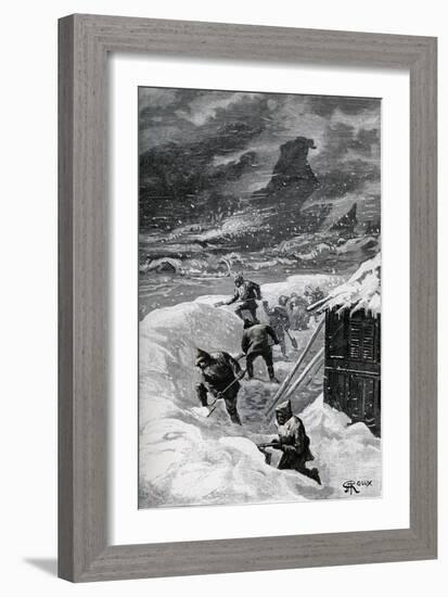 Jules Verne, "César Cascabel", Illustration-Jules Verne-Framed Giclee Print