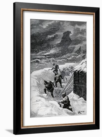 Jules Verne, "César Cascabel", Illustration-Jules Verne-Framed Giclee Print