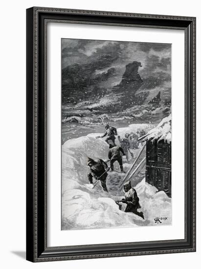 Jules Verne, "César Cascabel", Illustration-Jules Verne-Framed Giclee Print