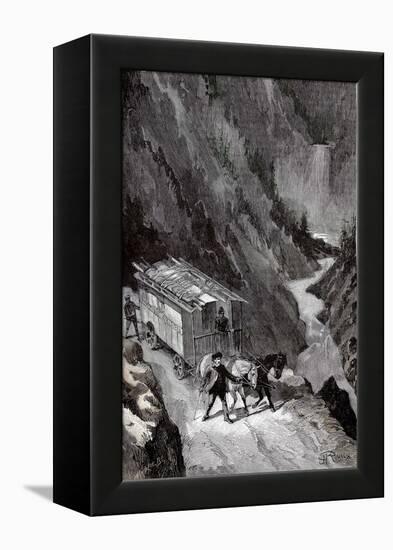 Jules Verne, "César Cascabel", Illustration-Jules Verne-Framed Premier Image Canvas