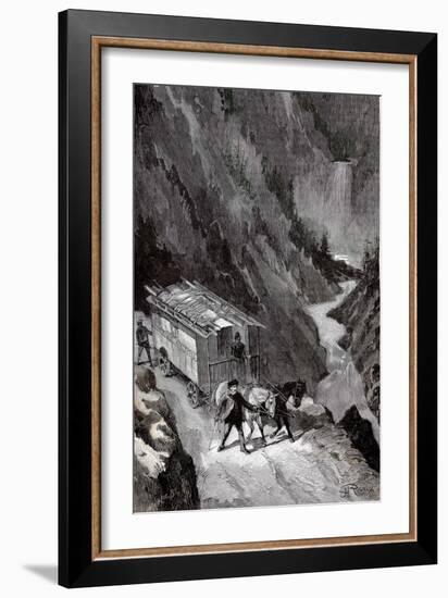 Jules Verne, "César Cascabel", Illustration-Jules Verne-Framed Giclee Print