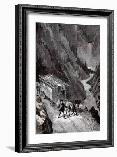 Jules Verne, "César Cascabel", Illustration-Jules Verne-Framed Giclee Print