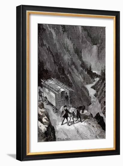 Jules Verne, "César Cascabel", Illustration-Jules Verne-Framed Giclee Print