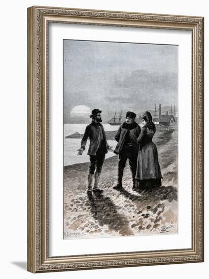 Jules Verne, "César Cascabel", Illustration-Jules Verne-Framed Giclee Print