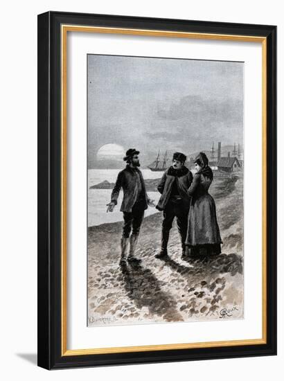 Jules Verne, "César Cascabel", Illustration-Jules Verne-Framed Giclee Print