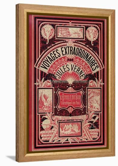 Jules Verne, Cover of "Southern Star Mystery" and "Propeller Island"-Jules Verne-Framed Premier Image Canvas