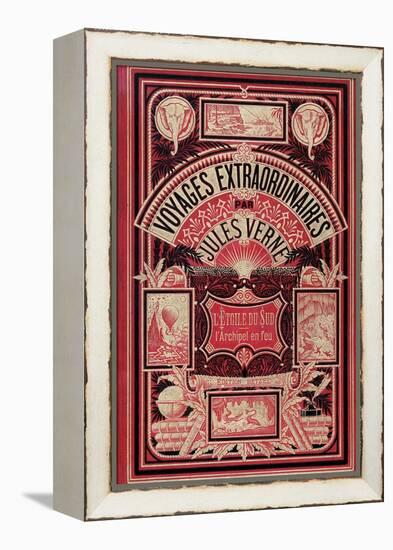 Jules Verne, Cover of "Southern Star Mystery" and "Propeller Island"-Jules Verne-Framed Premier Image Canvas