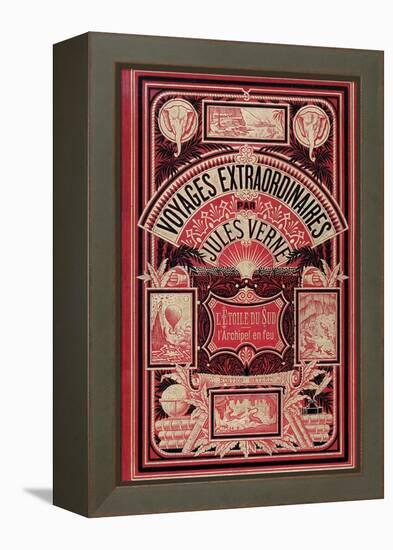 Jules Verne, Cover of "Southern Star Mystery" and "Propeller Island"-Jules Verne-Framed Premier Image Canvas