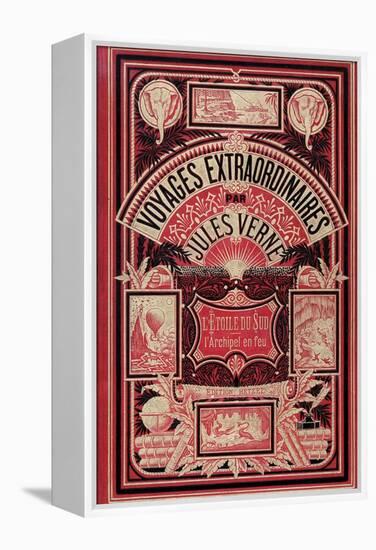 Jules Verne, Cover of "Southern Star Mystery" and "Propeller Island"-Jules Verne-Framed Premier Image Canvas