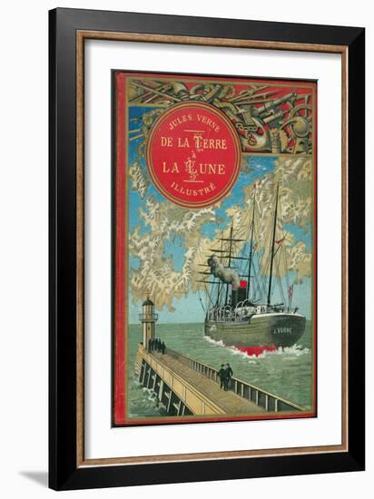 Jules Verne, "From the Earth to the Moon", Cover-Jules Verne-Framed Giclee Print