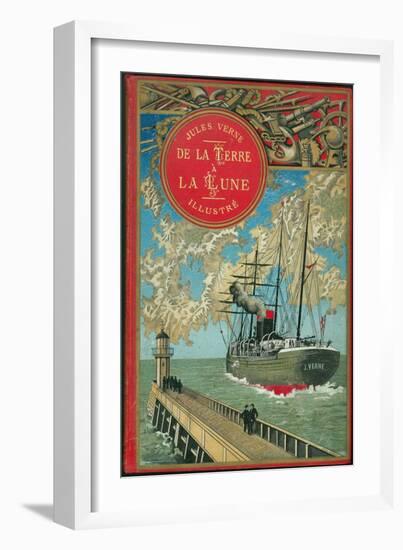 Jules Verne, "From the Earth to the Moon", Cover-Jules Verne-Framed Giclee Print