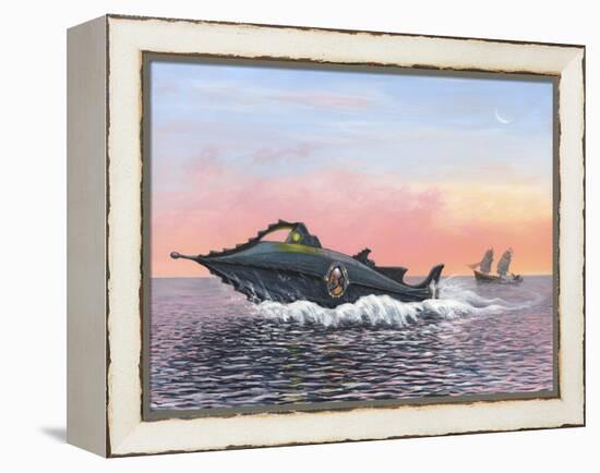 Jules Verne's Nautilus Submarine, Artwork-Richard Bizley-Framed Premier Image Canvas