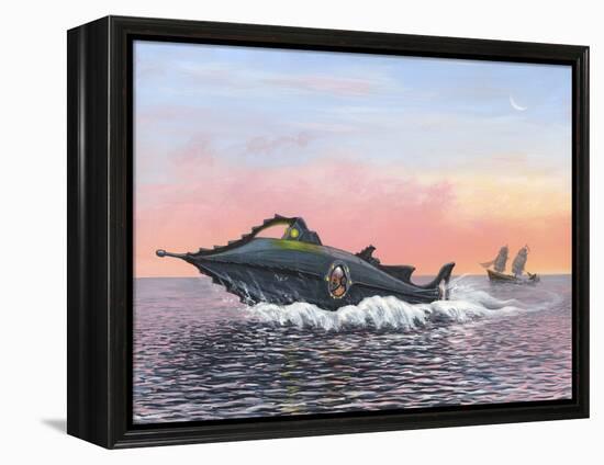 Jules Verne's Nautilus Submarine, Artwork-Richard Bizley-Framed Premier Image Canvas