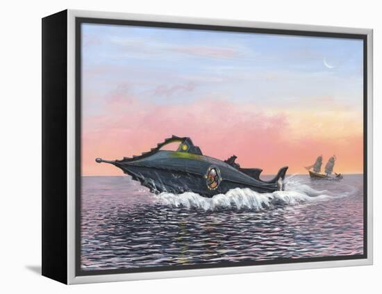 Jules Verne's Nautilus Submarine, Artwork-Richard Bizley-Framed Premier Image Canvas