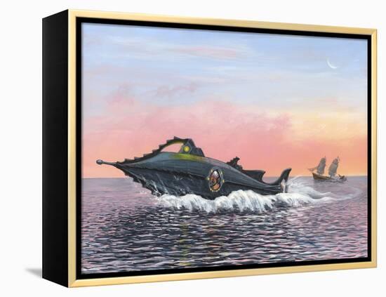 Jules Verne's Nautilus Submarine, Artwork-Richard Bizley-Framed Premier Image Canvas