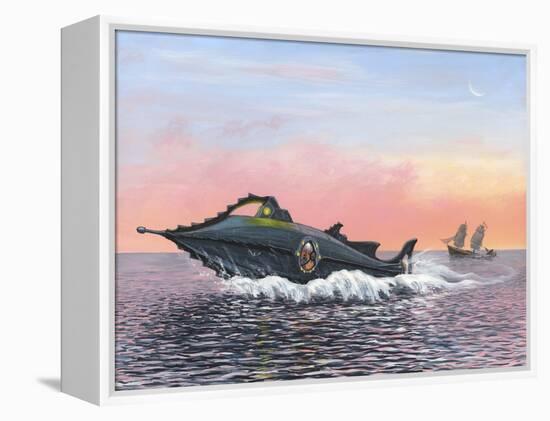 Jules Verne's Nautilus Submarine, Artwork-Richard Bizley-Framed Premier Image Canvas