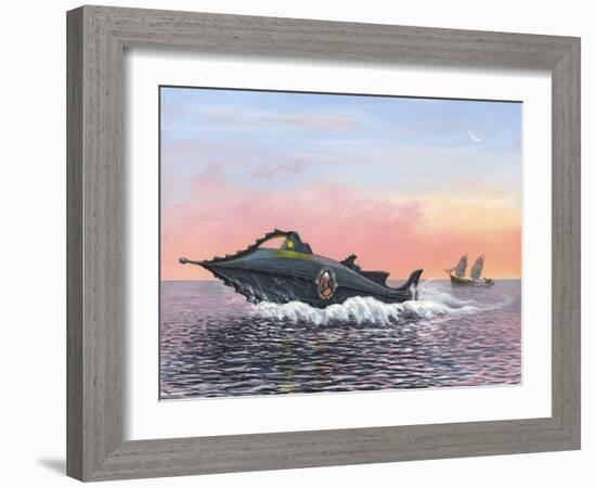 Jules Verne's Nautilus Submarine, Artwork-Richard Bizley-Framed Photographic Print