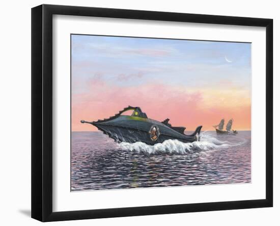 Jules Verne's Nautilus Submarine, Artwork-Richard Bizley-Framed Photographic Print