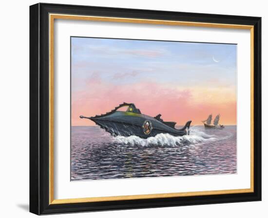 Jules Verne's Nautilus Submarine, Artwork-Richard Bizley-Framed Photographic Print