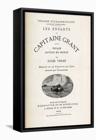 Jules Verne, "The Children of Captain Grant", Flyleaf-Jules Verne-Framed Premier Image Canvas