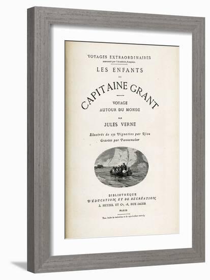 Jules Verne, "The Children of Captain Grant", Flyleaf-Jules Verne-Framed Giclee Print
