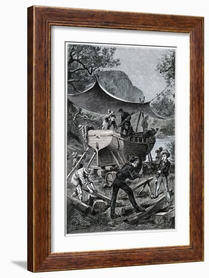 Jules Verne, "Two Years Holiday", Illustration-Jules Verne-Framed Giclee Print