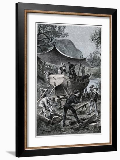 Jules Verne, "Two Years Holiday", Illustration-Jules Verne-Framed Giclee Print