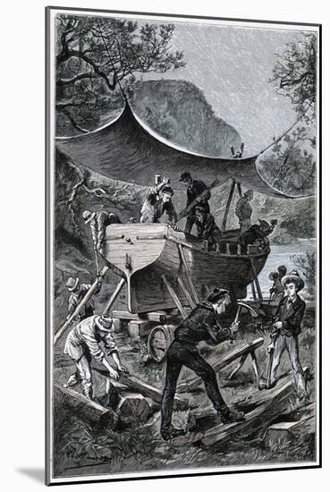 Jules Verne, "Two Years Holiday", Illustration-Jules Verne-Mounted Giclee Print