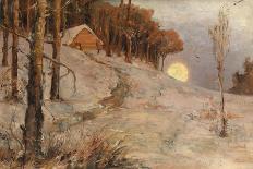Winter Sunset in the Fir Forest, 1889-Juli Julievich Klever-Giclee Print